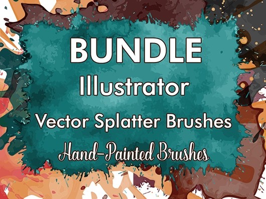 530x398 Illustrator Vector Splatter Brushes