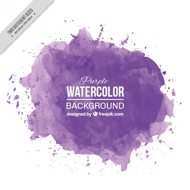 626x626 Purple Watercolor Splashes Background Vector Free Download