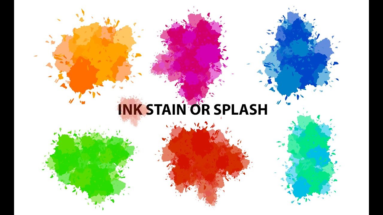 1280x720 Watercolor Ink Stain Design In Adobe Illustrator Cc Tutorial