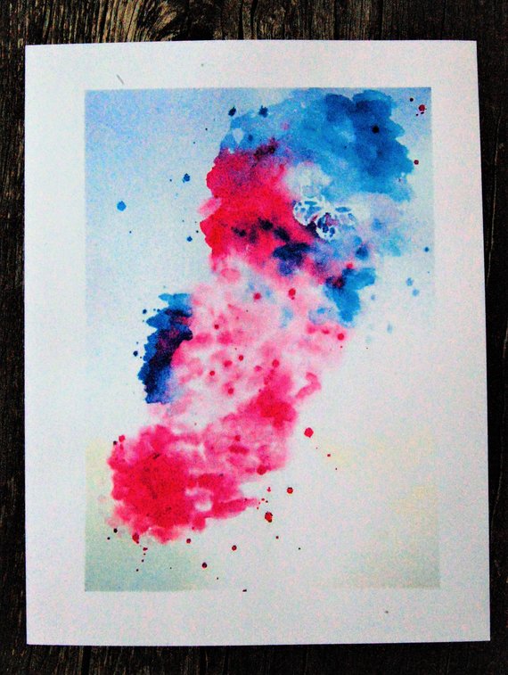 570x757 Abstract Coloured Butterfly Watercolour Splatter Painting Etsy