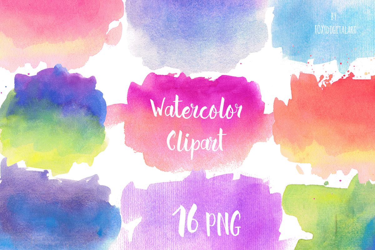 1200x800 Watercolor Blobs Watercolor Splotches Clipart Scrapbook