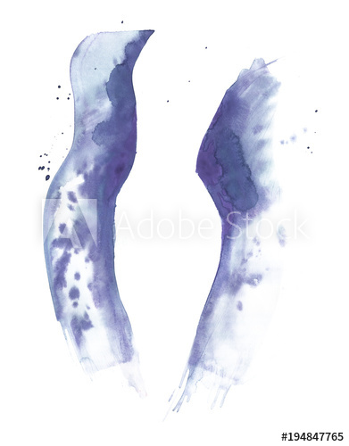 391x500 Abstract Blue Watercolor Splotches. Dark Water Blue Watercolor
