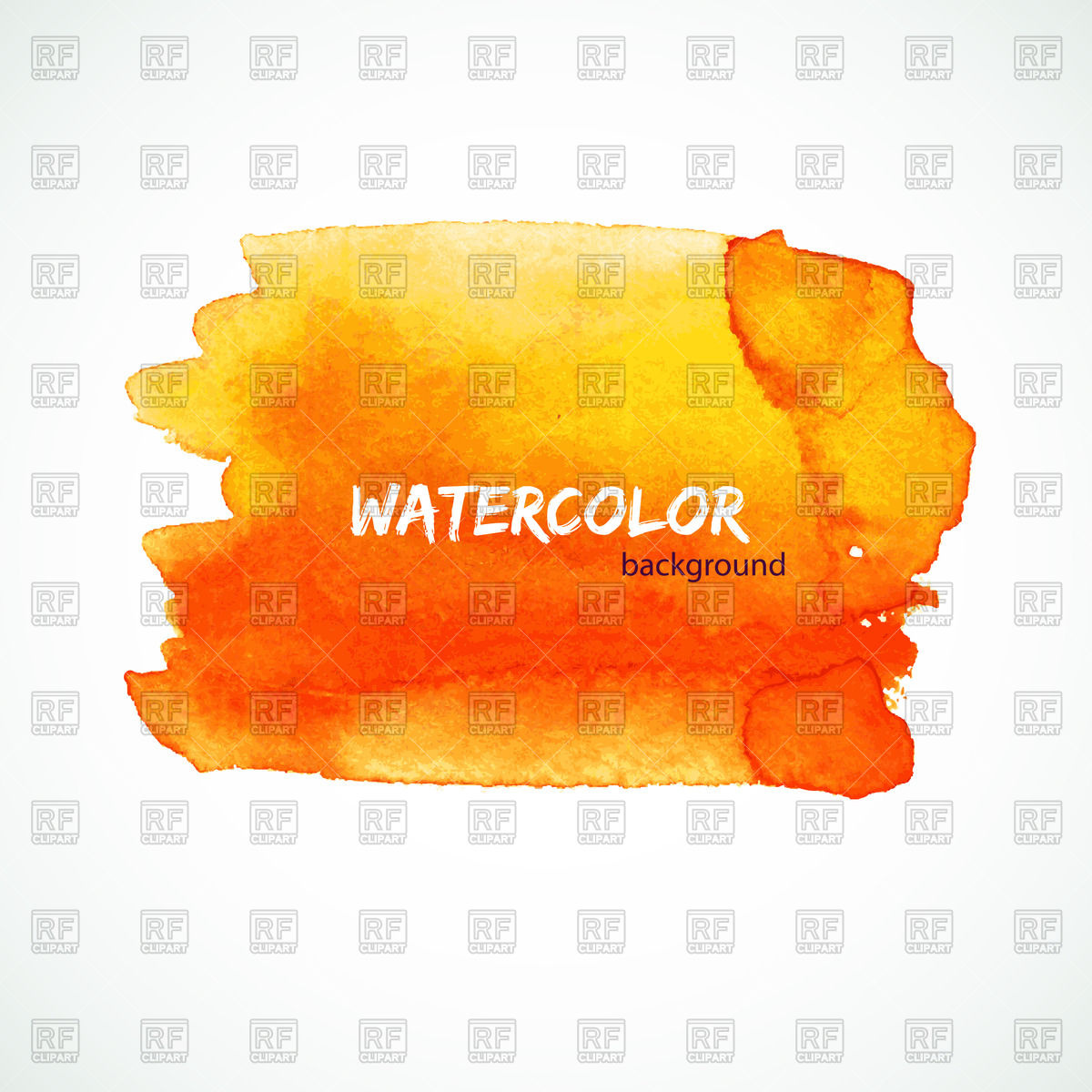 1200x1200 Orange Watercolor Spot Design Vector Image Vector Artwork Of