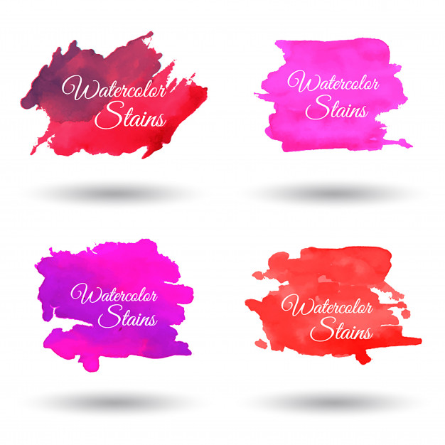 626x626 Watercolor Stain Spot Splatters Vector Free Download