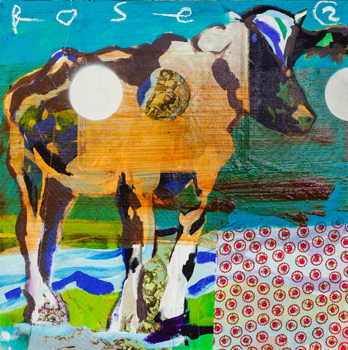 498x500 Rose 1 By Stephan Geisler (2018) Painting Acrylic, Collage