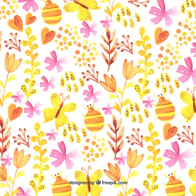 626x626 Watercolor Spring Background Vector Free Download