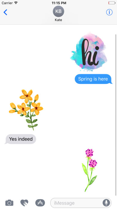 392x696 Watercolor Spring Flowers Stickers App Price Drops