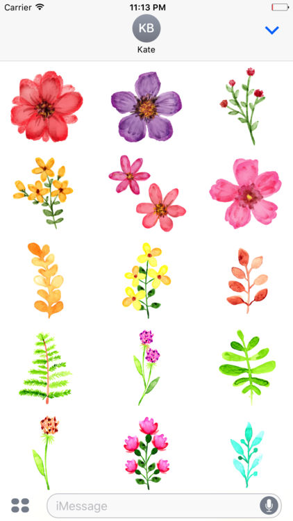 422x750 Watercolor Spring Flowers Stickers By Appbubbly