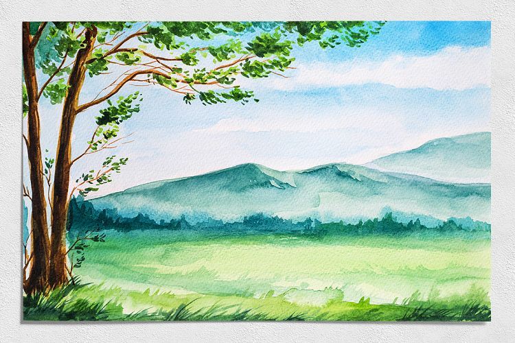 750x500 Spring Landscapes. Watercolor Watercolor, Landscaping And Spring
