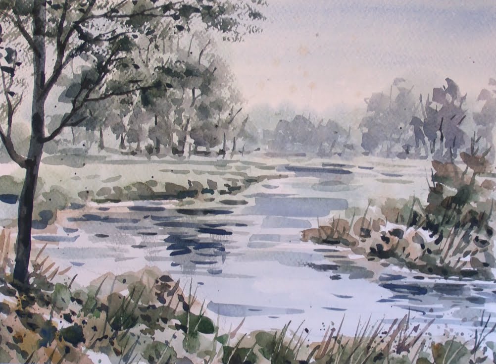 1002x735 Watercolor Landscape Step By Step