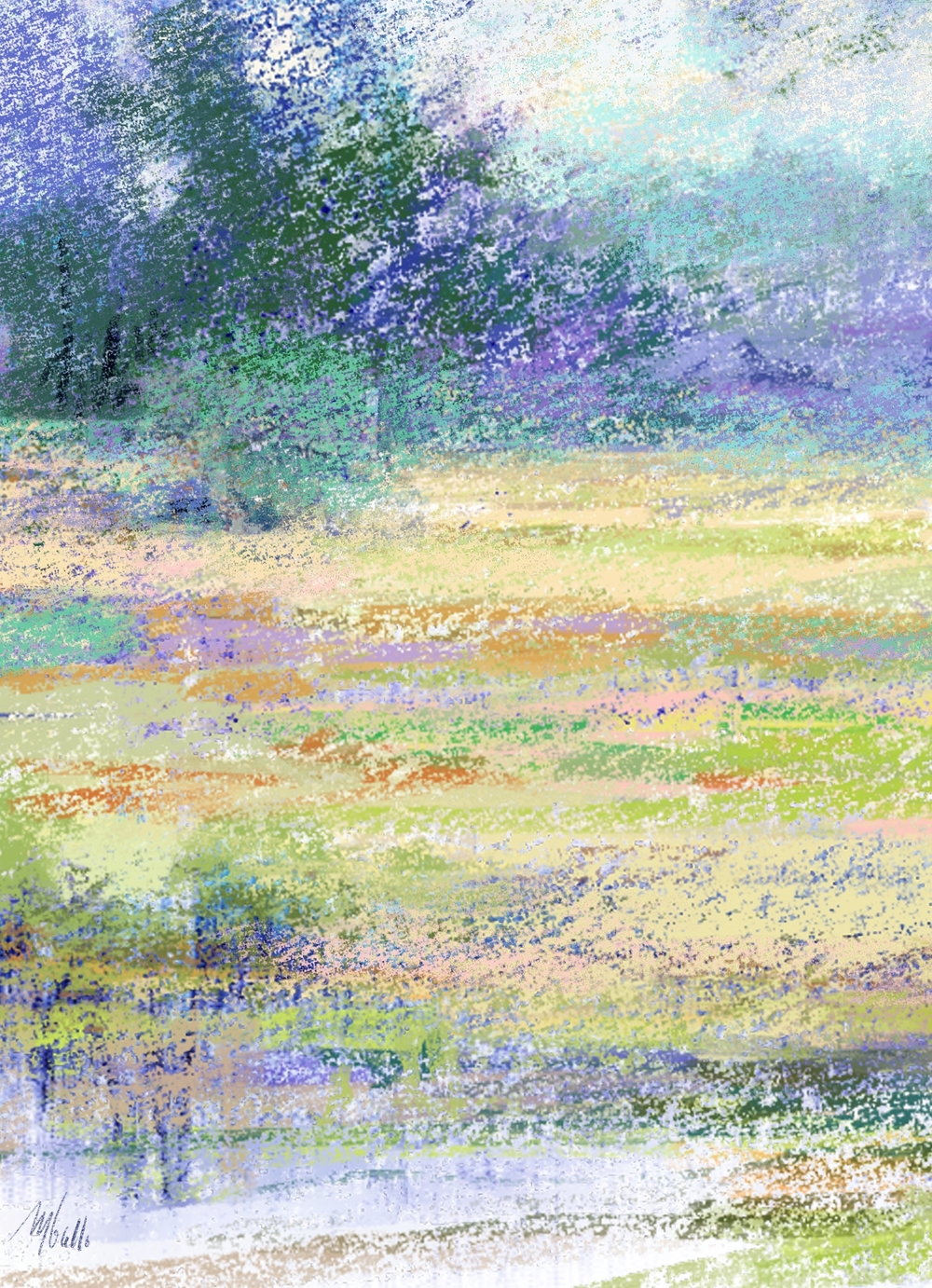 1000x1382 Summer Sale! Painting The Spring In Digital Watercolor And Pastel