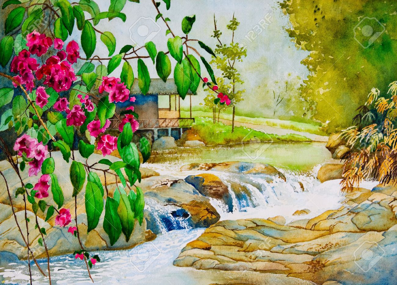 1300x935 Beautiful Water Color Paintings An Original Watercolor Painting