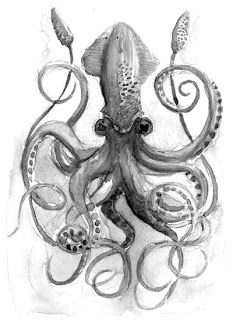 233x320 Watercolor Squid Styles For Caleb In 2018
