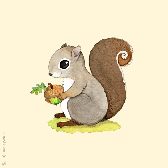 640x640 Squirrel Watercolor Painting Last Week I Saw A Baby