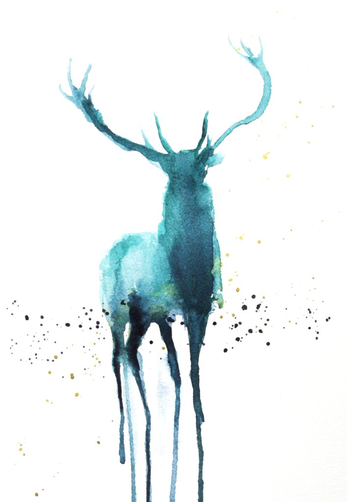 707x1024 Signed Print Stag