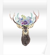 210x230 Watercolor Deer Posters Redbubble