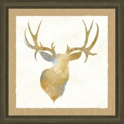 400x400 Watercolor Stag Print I Vintage Print Gallery