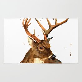 264x264 Watercolor Stag Rugs Society6