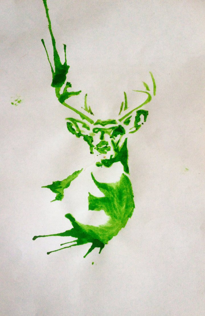 720x1110 Watercolor Stag By Olive12ish