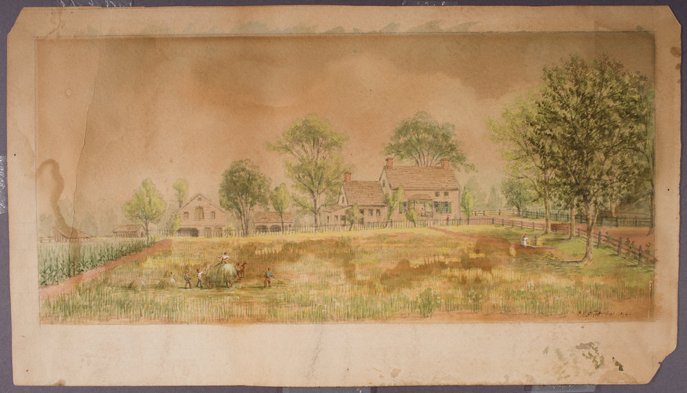 1000x572 Stained Watercolor Of Farm Art Conservation Studio