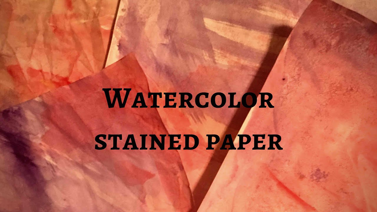 1280x720 Watercolor Stained Paper Diy