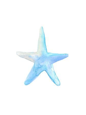 338x450 Blue Watercolor Starfish Art Print By Jetty Printables