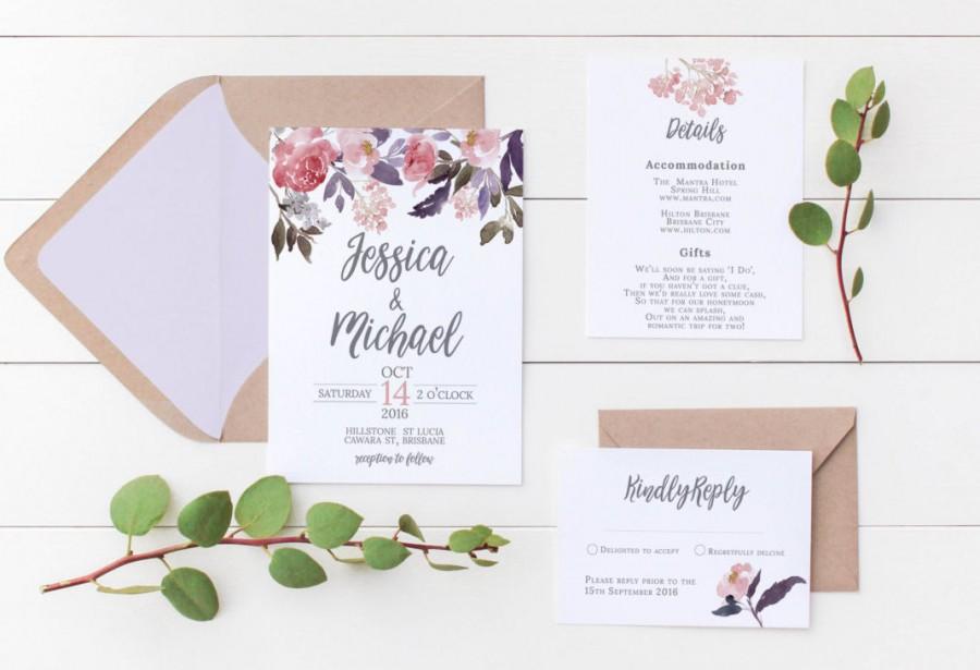 900x615 Printable Wedding Invitation Wedding Invitations Floral