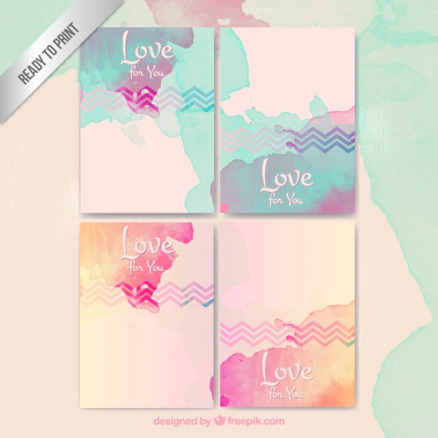 626x626 Watercolor Love Stationery Vector Free Download