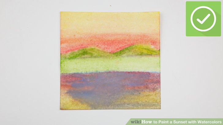 728x410 How To Paint A Sunset With Watercolors 8 Steps (With Pictures)