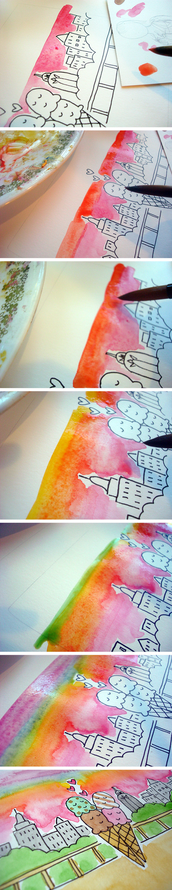 600x3096 How To Paint A Sunset With Watercolors