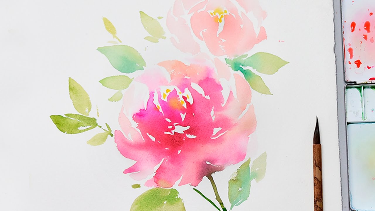 1280x720 Lvl4] How To Paint Flowers In Watercolor Step By Step Painting