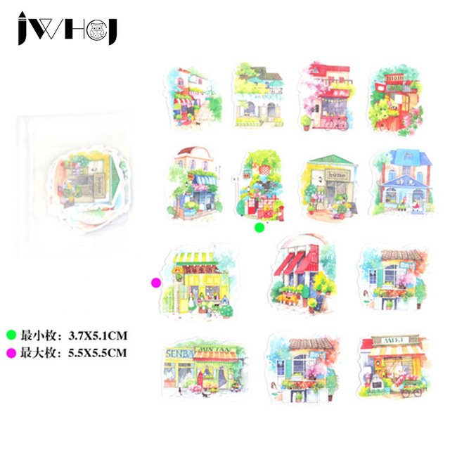 640x640 Jwhcj 14pcsag Watercolor Japanese Shop Paper Sticker Children