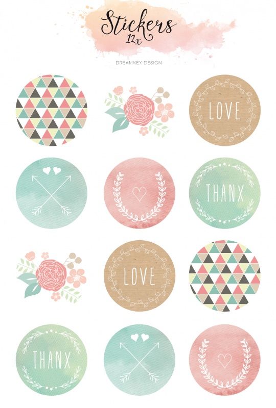 540x800 Stickervel Watercolor Printables Watercolor