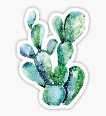 210x230 Watercolor Cactus Stickers Redbubble