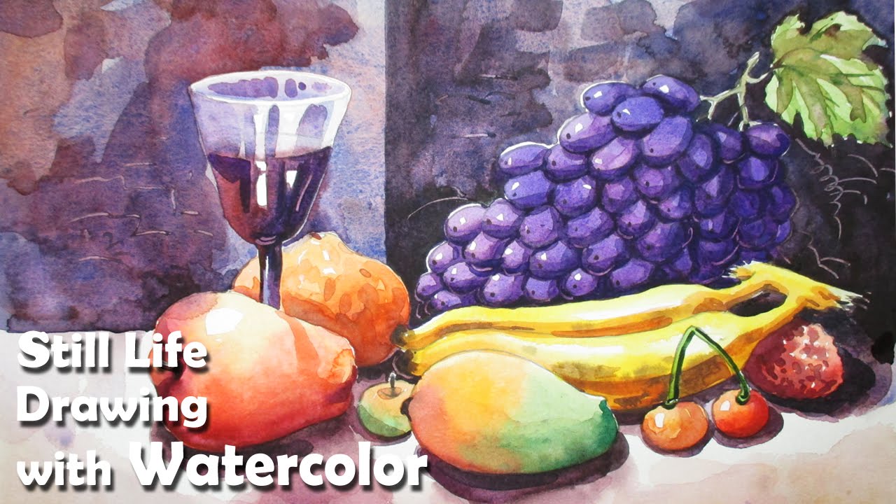 1280x720 How To Paint A Still Life Fruits In Watercolor Step By Step