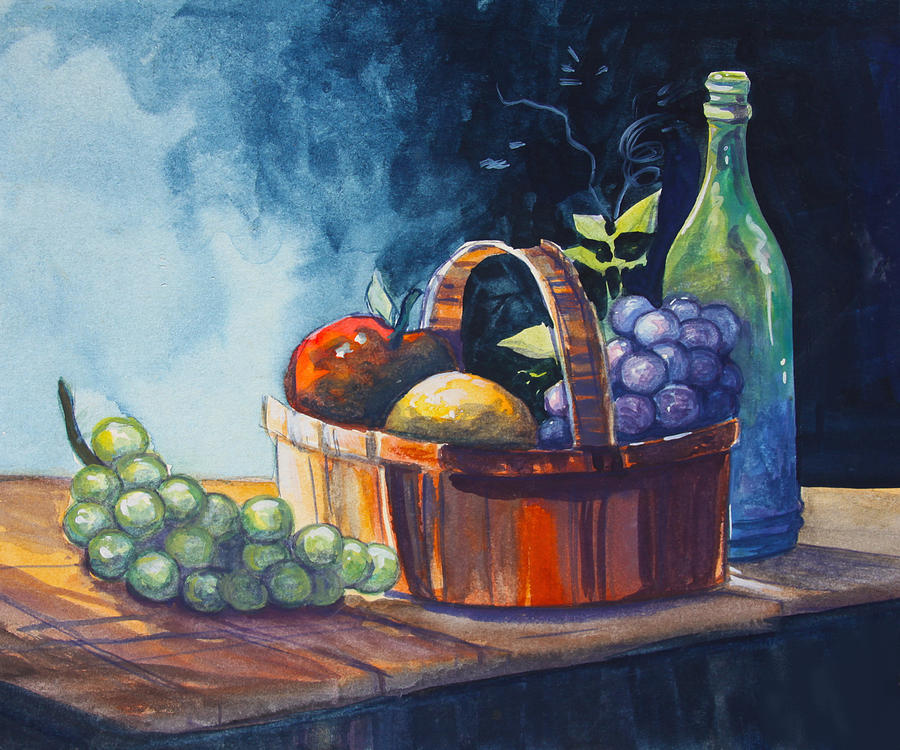 900x750 Still Life In Watercolours Painting By Karon Melillo Devega