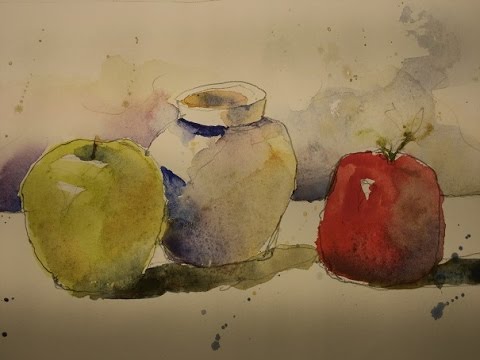 480x360 Fun Watercolor Still Life Practice