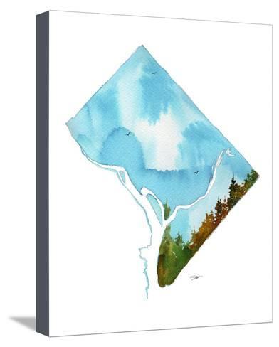392x488 Washington D.c. State Watercolor Art Print By Jessica Durrant