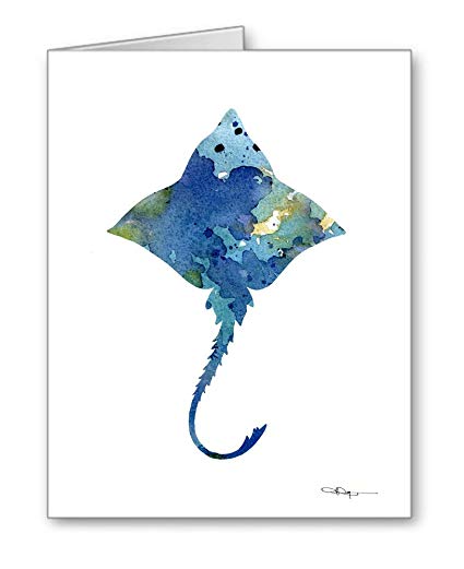 425x521 Stingray Set Of 10 Art Note Cards By Watercolor
