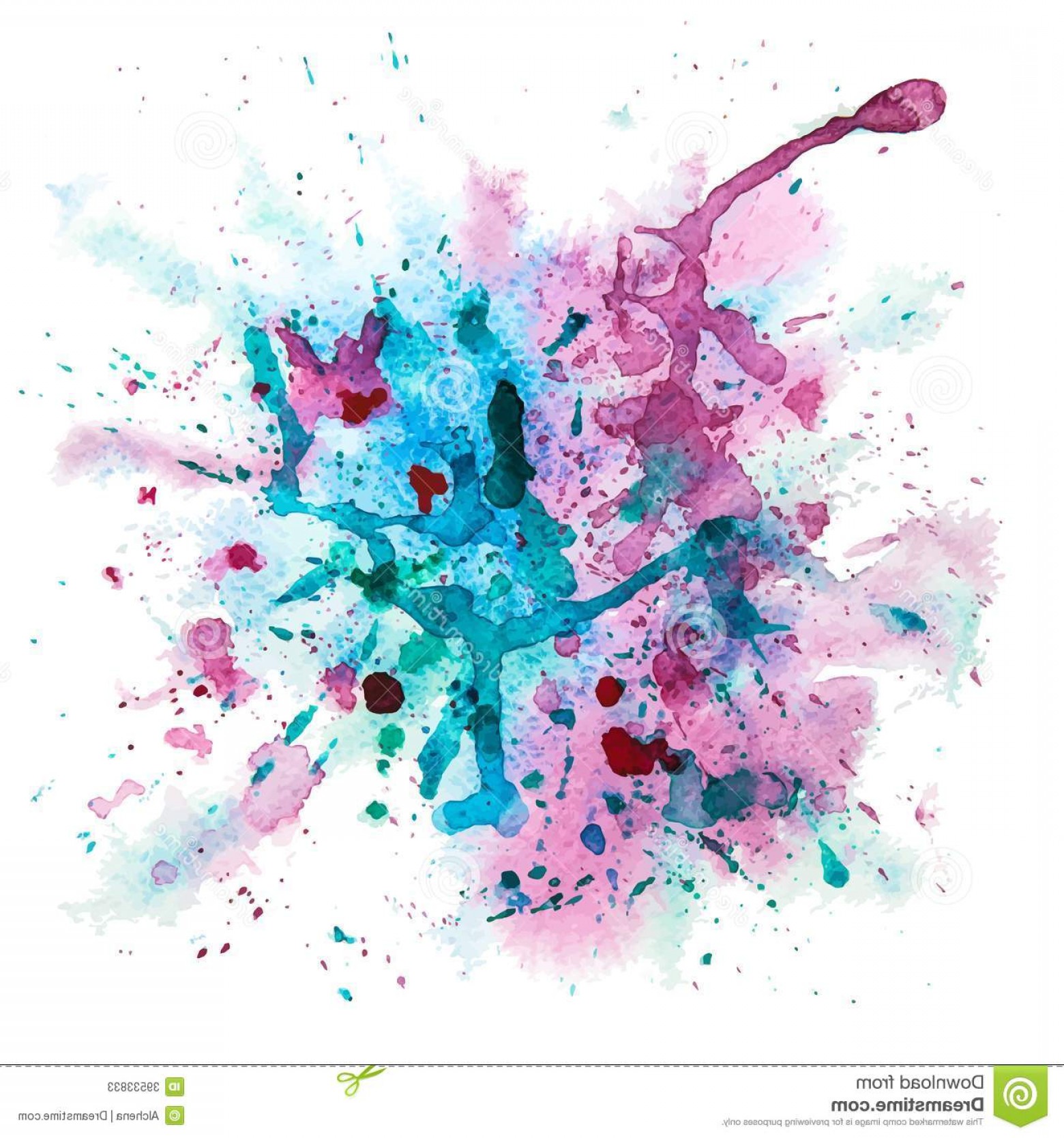 1560x1668 Stock Illustration Multicolor Watercolor Splash Stain Multicolored