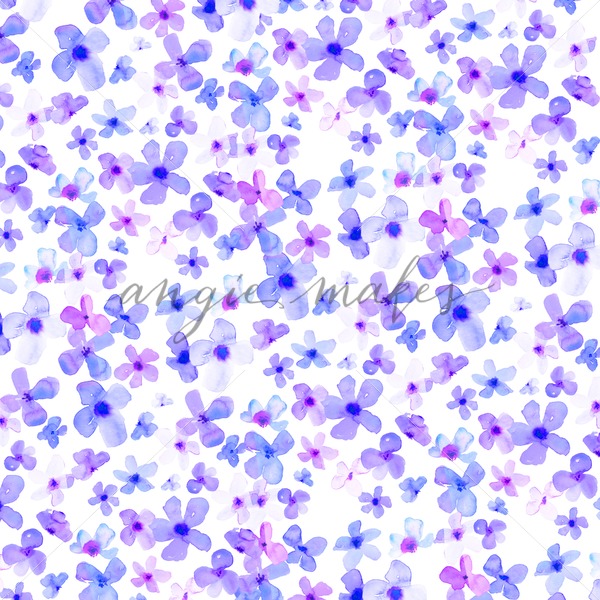 600x600 Watercolor Flower Background. Purple Watercolor Flowers