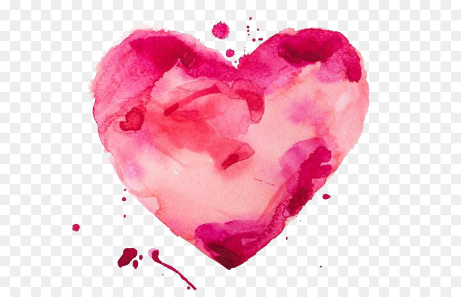 900x580 Watercolor Painting Heart Stock Illustration