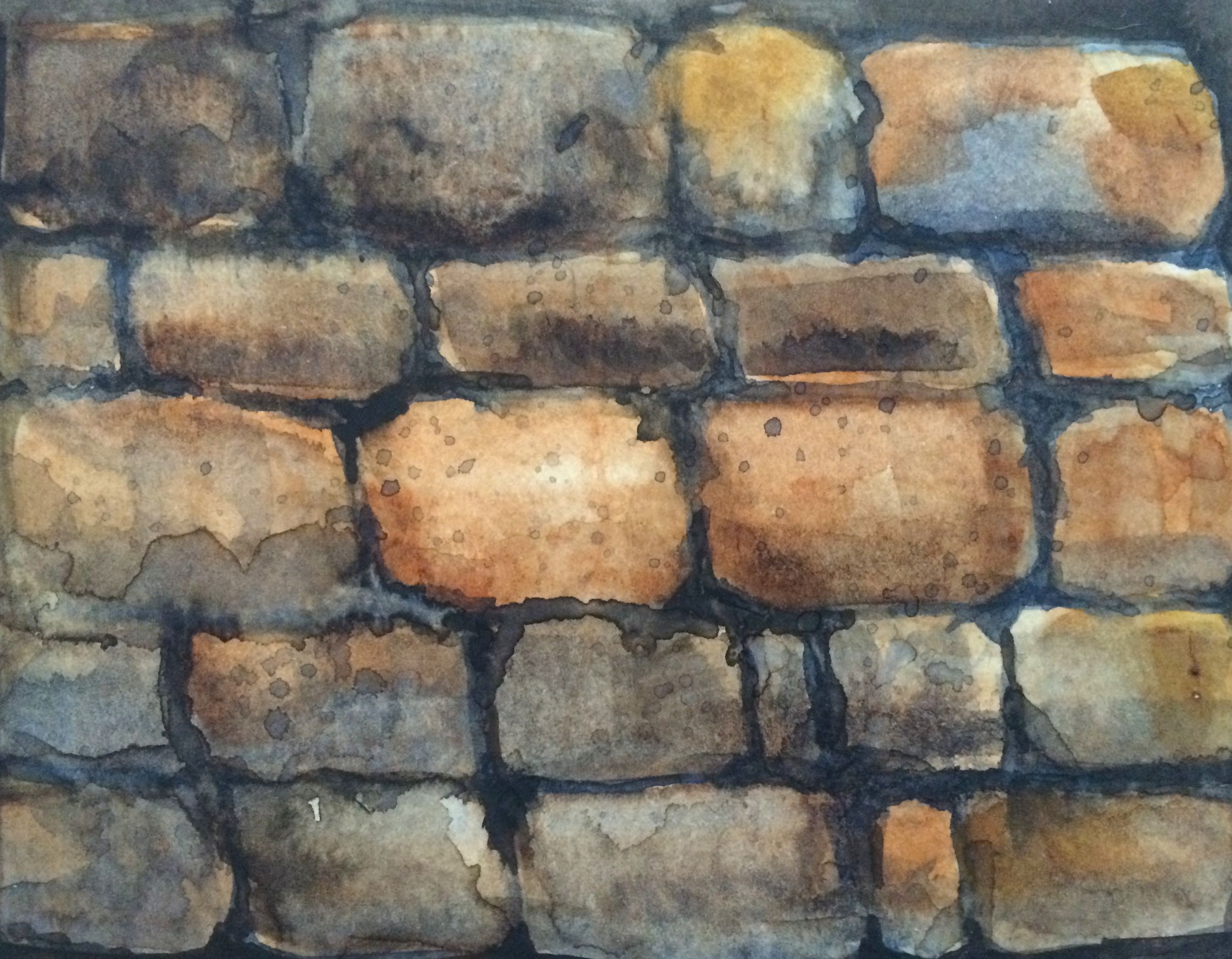 2688x2091 Sketch Of Stone Wall