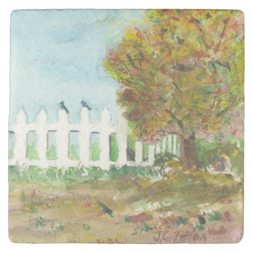 500x500 Autumn Tree With Birds Watercolor Painting By Jc Prida