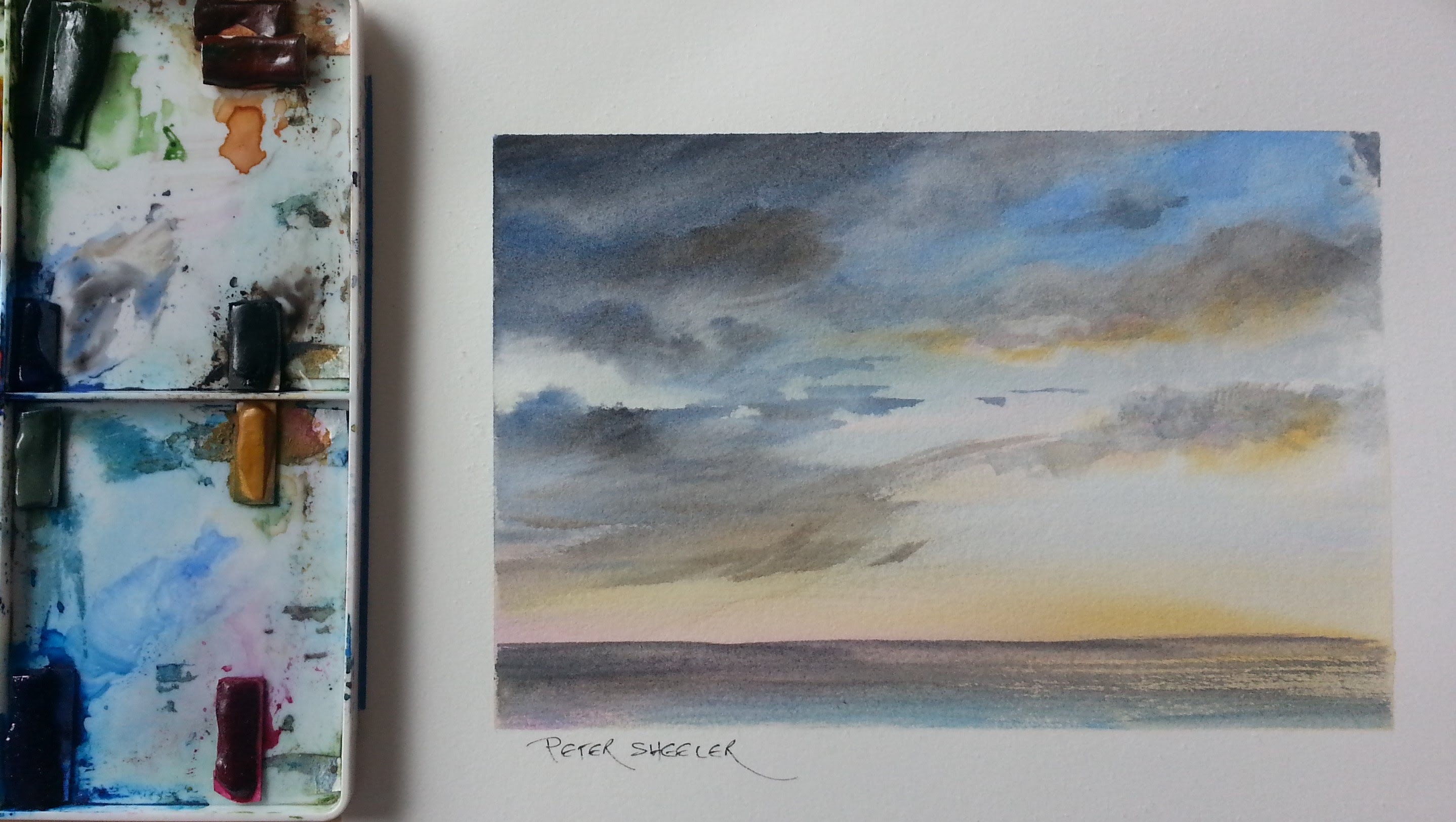 2877x1625 How To Paint A Sunset. Storm Clouds. Mood Sky. Tutorial By Peter