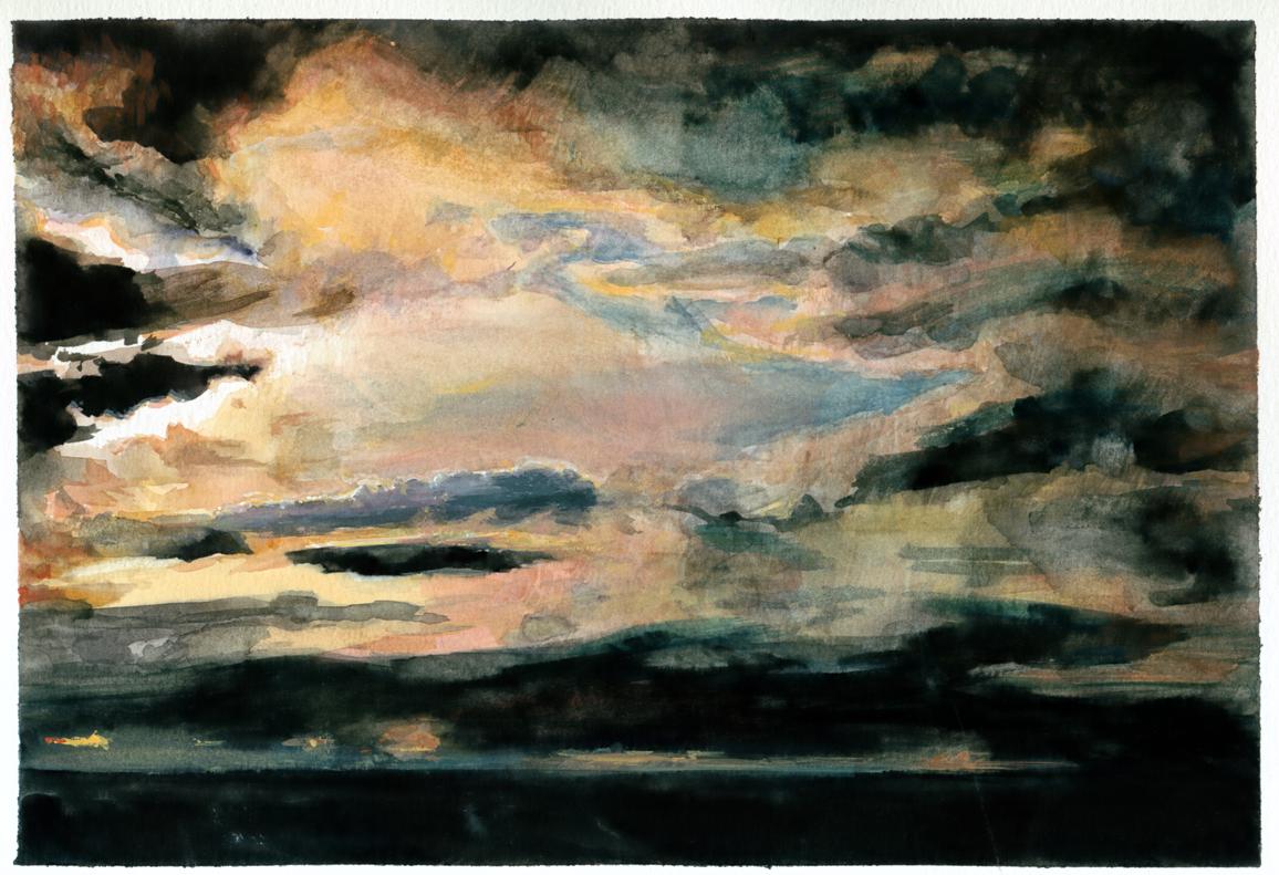 1156x791 Summer Storm On Hwy 19.jpg Sharon Gray Watercolors