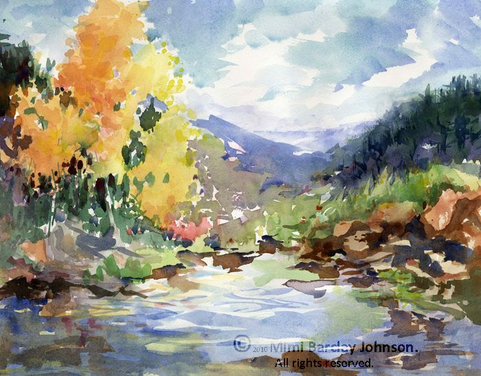 700x547 Image Result For Watercolor Of A Stream In The Fall Art