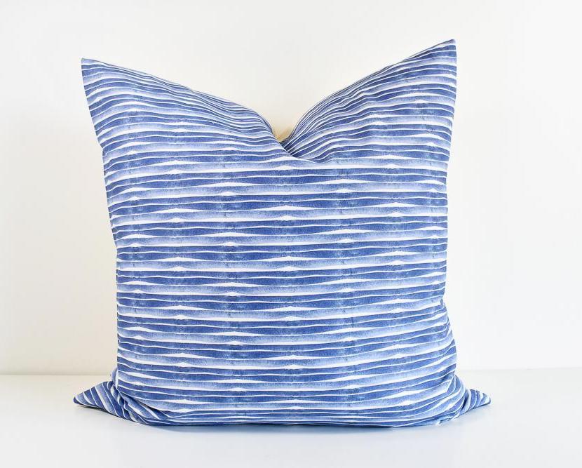 830x667 Watercolor Stripes Pillow Collectiv Co.