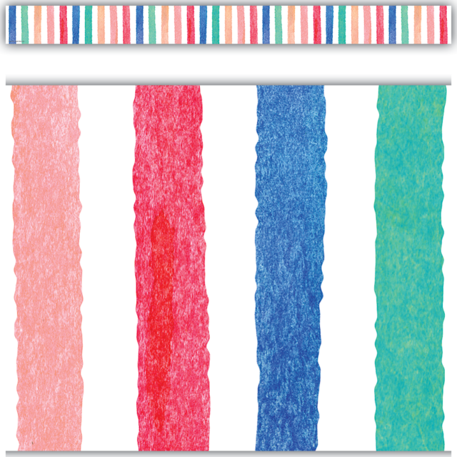640x640 Watercolor Stripes Straight Border Trim Tcr8961 Classroom