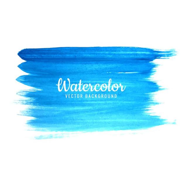 640x640 Hand Drawn Watercolor Stroke Blue Shade Background, Banner